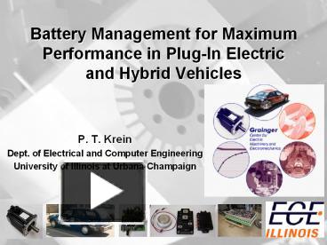 PPT – Battery Management for Maximum Performance in Plug-In Electric ...