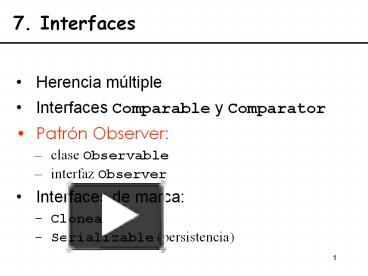 PPT – 7. Interfaces PowerPoint presentation | free to download - id ...