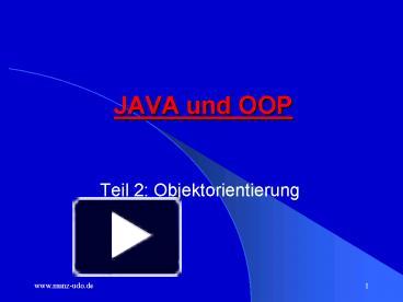 JAVA und OOP presentation | free to download