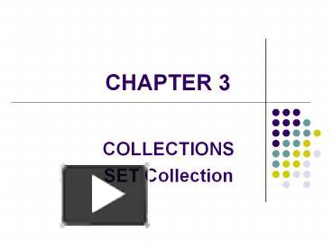 PPT – COLLECTIONS PowerPoint presentation | free to view - id: 7d6d66-MTcxN