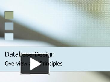 PPT – Database Design PowerPoint presentation | free to view - id ...