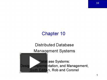 Distributed Database presentation | free to view