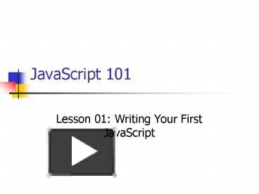 JavaScript 101 presentation | free to download