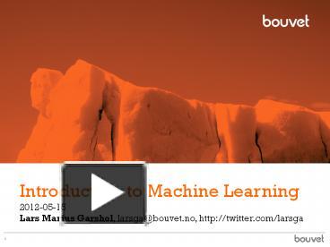 Introduction to Machine Learning presentation | free to download