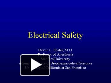 Electrical Safety presentation | free to view