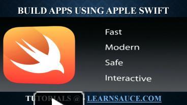 PPT – Apple swift tutorial PowerPoint presentation | free to download ...