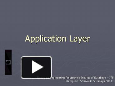 Application Layer presentation | free to download