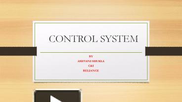 control system presentation | free to download