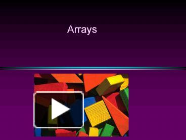 Arrays presentation | free to download