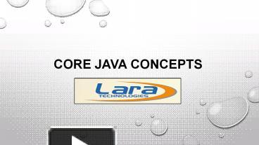 PPT – CORE JAVA CONCEPTS PowerPoint presentation | free to download ...