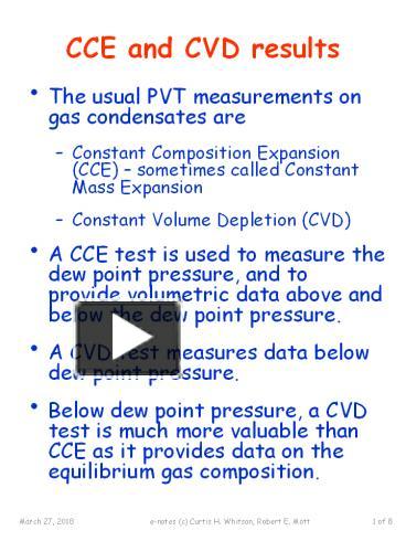 CCE and CVD results presentation | free to download