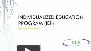 Individualized Education Program Iep Presentation Free To Download