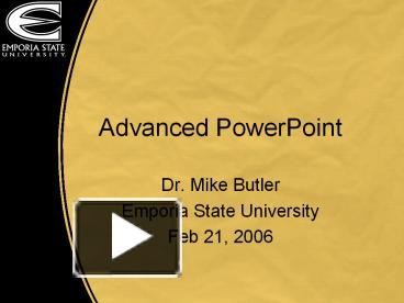 Advanced PowerPoint presentation | free to view