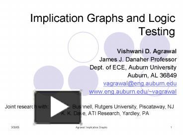 Implication Graphs and Logic Testing presentation | free to download