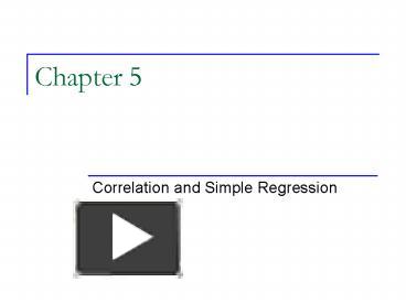 Correlation and Simple Regression presentation | free to view