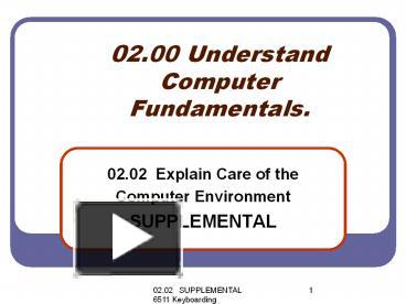 PPT – 02.00 Understand Computer Fundamentals. PowerPoint presentation ...