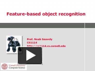 Feature-based object recognition presentation | free to download