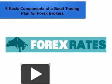 PPT – Plan How You Will Trade Forex PowerPoint presentation | free to ...