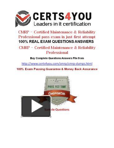 CMRP Practice Test presentation | free to download