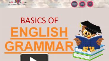 Basics of English Grammar presentation | free to download