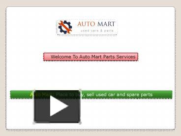 PPT – Car Maintenance, Used Spare Parts PowerPoint presentation | free ...