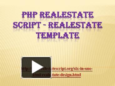 Php Realestate Script Realestate Template Presentation Free To Download