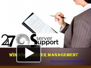 PPT – Windows Server Management PowerPoint presentation | free to ...
