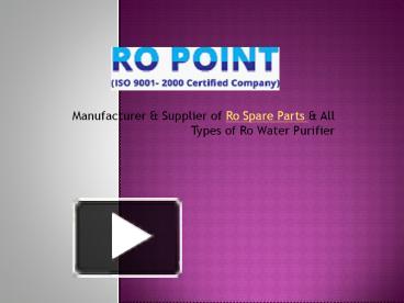 PPT – Ro Spare Parts PowerPoint presentation | free to download - id ...
