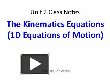 PPT – Unit 2 Class Notes PowerPoint presentation | free to download ...