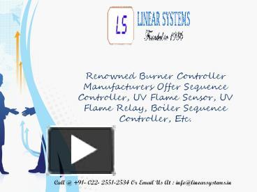 Uv Flame Sensor Presentation Free To Download