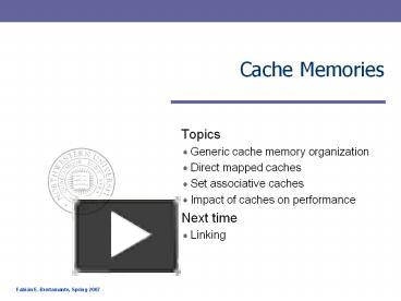 PPT – Cache%20Memories PowerPoint presentation | free to download - id ...