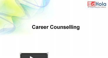 PPT – Career Counselling PowerPoint presentation | free to download ...