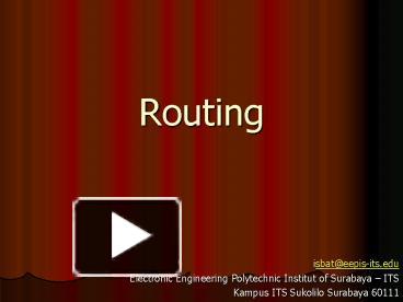 Routing presentation | free to download