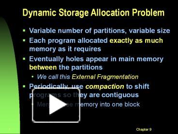 PPT – Dynamic Storage Allocation Problem PowerPoint presentation | free ...