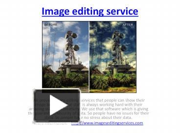 Image editing service presentation | free to download