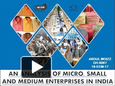 An Analysis of Micro , Small and Medium Enterprises in India (2 ...