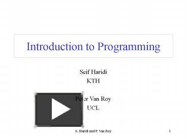 PPT – Introduction to Programming PowerPoint presentation | free to ...