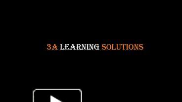 3a learning Solutions Training Program in NCR presentation | free to ...