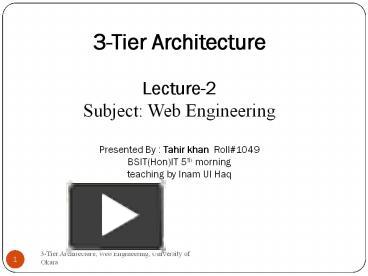 PPT – 3 tier architecture PowerPoint presentation | free to download ...