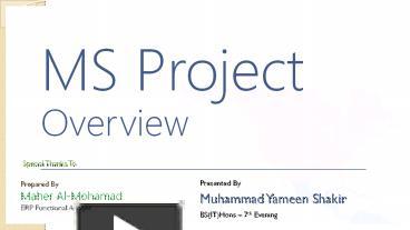 MS Project presentation | free to download