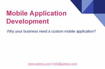 PPT – Why Your Business Needs a Mobile App? PowerPoint presentation ...