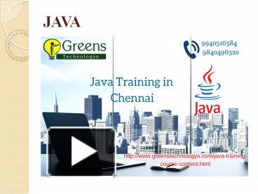 Java presentation | free to download