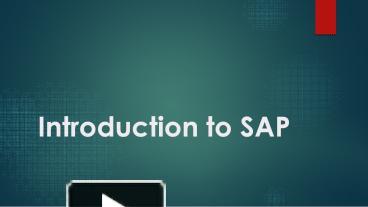 introduction to sap (1) presentation | free to download