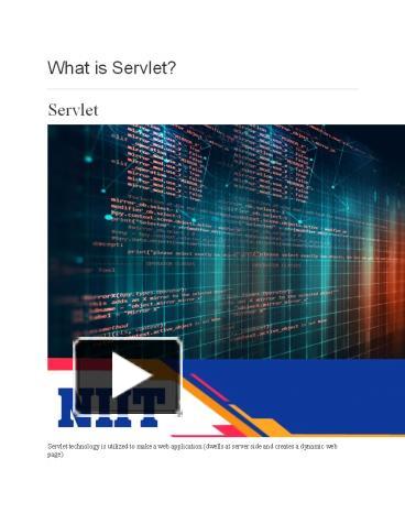 PPT – What is Servlet? PowerPoint presentation | free to download - id ...
