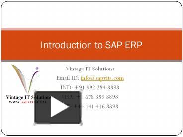SAP Training PPT presentation | free to download