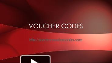 PPT – Voucher Codes PowerPoint presentation | free to download - id ...