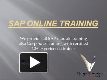SAP Online Training PDF presentation | free to download