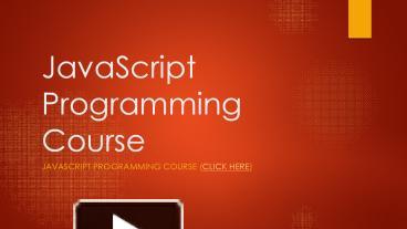 PPT – JavaScript Programming Course (2) PowerPoint presentation | free ...