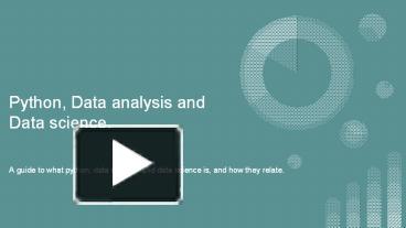 Python, Data analysis and Data science. presentation | free to download