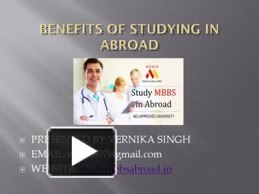 PPT – study in abroad PowerPoint presentation | free to download - id ...